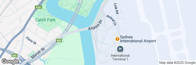Google Maps Sydney Airport, Departure Plaza, 2020 Mascot, Australia