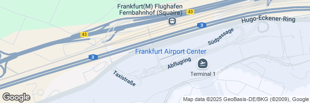 Google Maps Frankfurt Airport, Hugo-Eckener-Ring/Mietwagenz., Frankfurt am Main, 60549, Germany