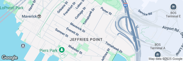 Google Maps Boston Airport (BOS), 100 Tomahawk Dr, Boston, MA 02128-2058, United States of America